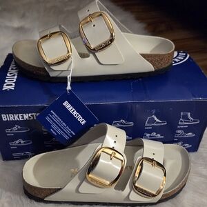 BIRKENSTOCK ARIZONA BIG BUCKLE ' ECRU' SZ EU 36